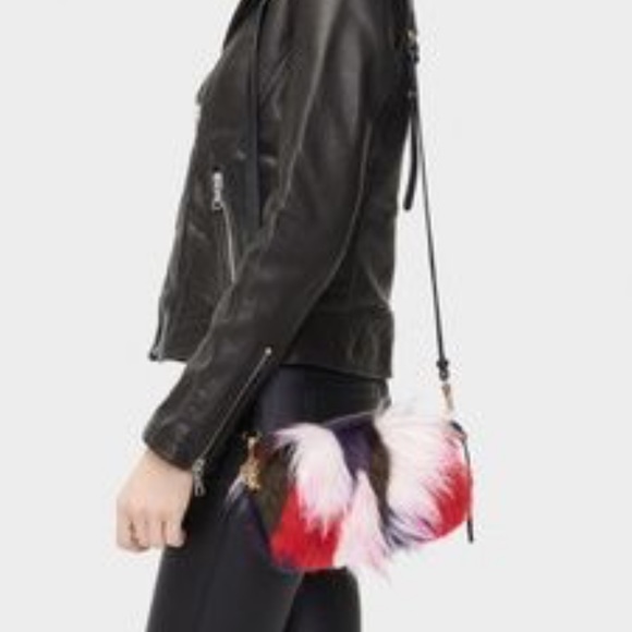UGG JANEY PATCHWORK FAUX FUR CROSSBODY HANDBAG - Picture 1 of 5